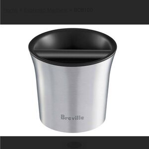 Breville Silver and Black Espresso Knock Box model BCB100